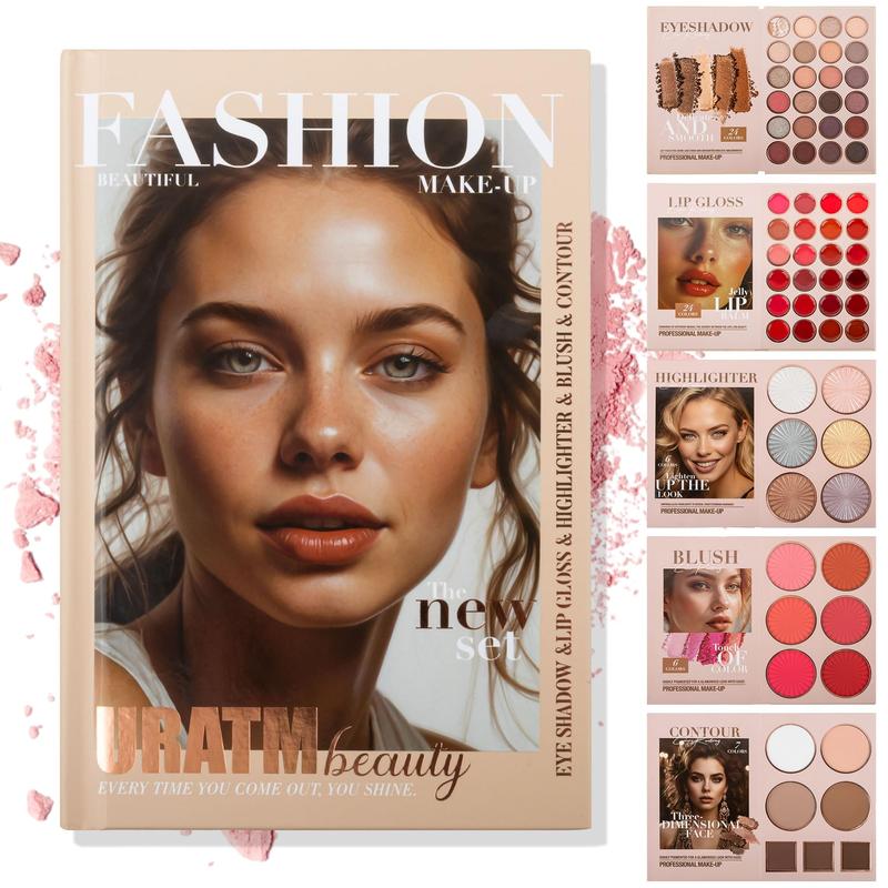 24-Color Eyeshadow Palette - 5-Layer Book-Style Makeup Palette with 67 Pro Shades