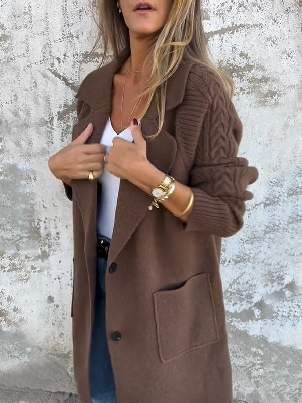 🔥50%OFF TODAY 🔥Casual Ribbed Lapel Pocket Jacket