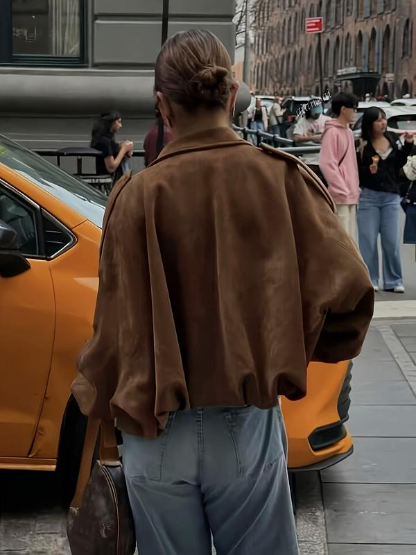 🔥50%OFF TODAY🧥Trendy Army Green Short Jacket  – Casual & Loose Fit 😎