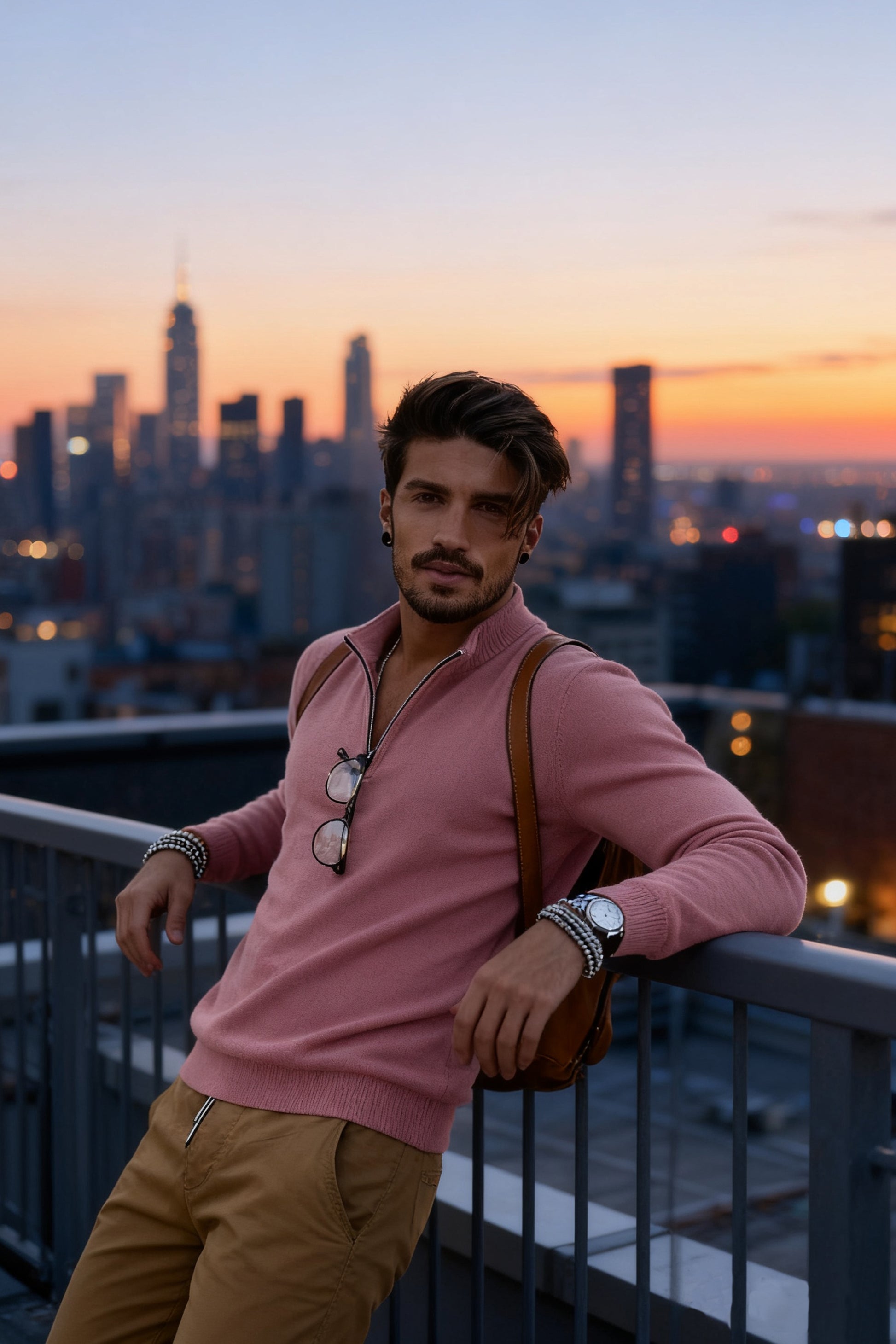 🧶 Men's Quarter Zip Mock Neck Sweater, Slim Fit Lightweight Pullover, Casual Long Sleeve Knitwear for Fall Outfits