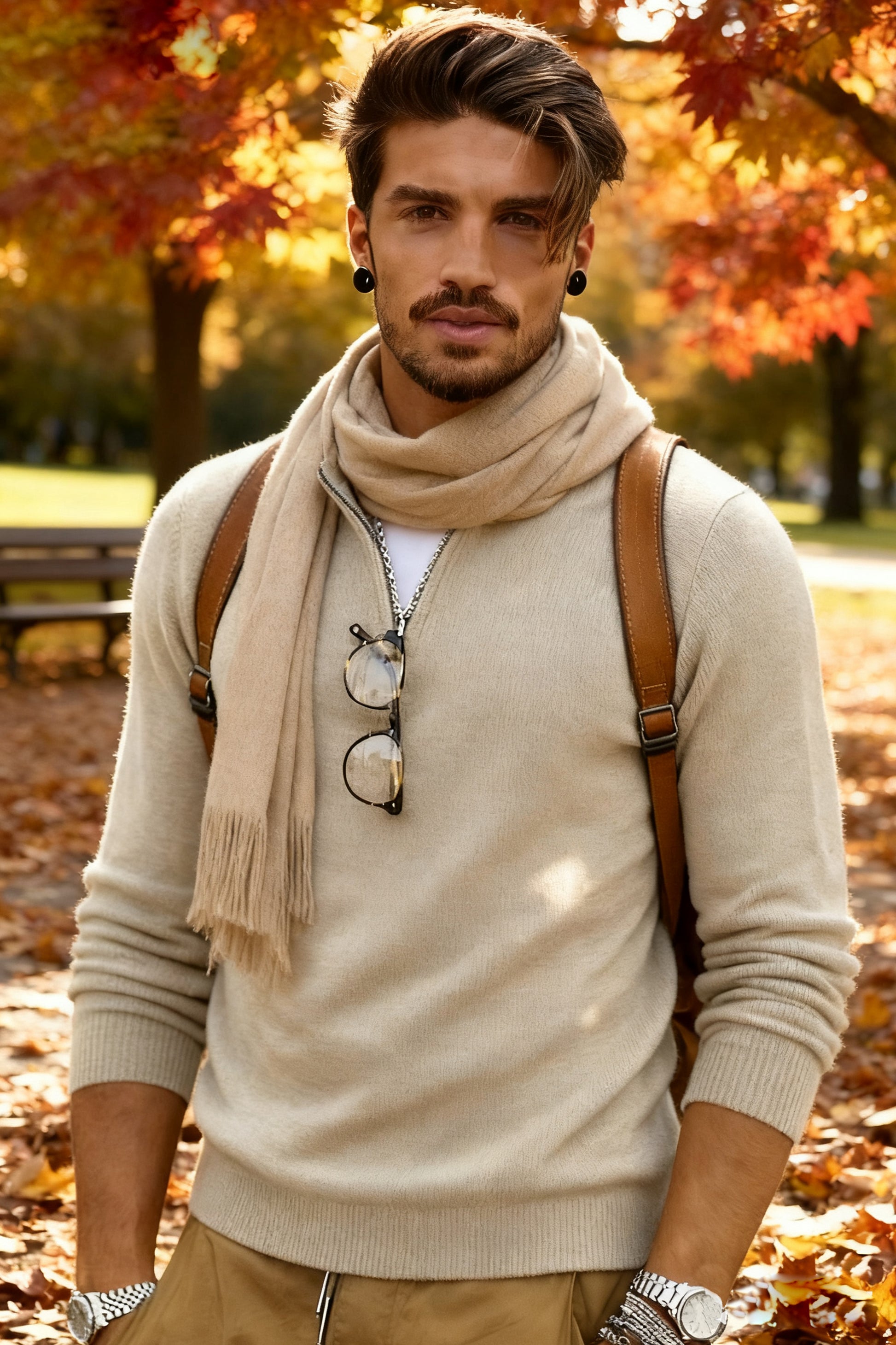 🧶 Men's Quarter Zip Mock Neck Sweater, Slim Fit Lightweight Pullover, Casual Long Sleeve Knitwear for Fall Outfits