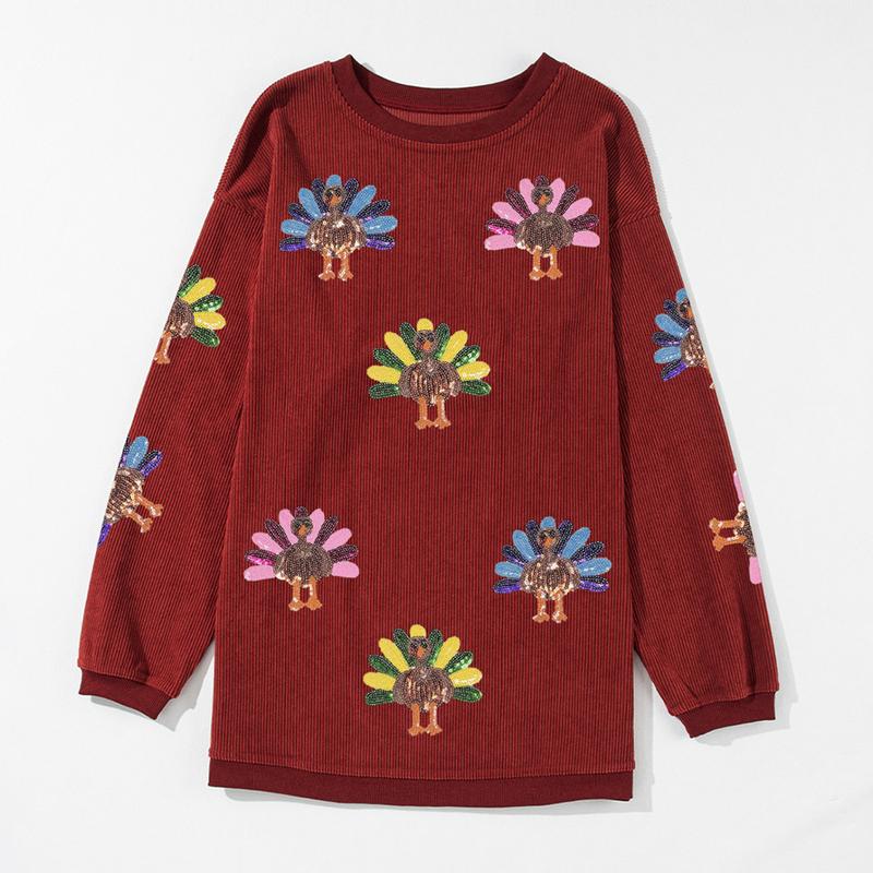 ⏰ LAST DAY SAVE 50% 💥 2025 Hot Sequin Turkey Sweatshirt
