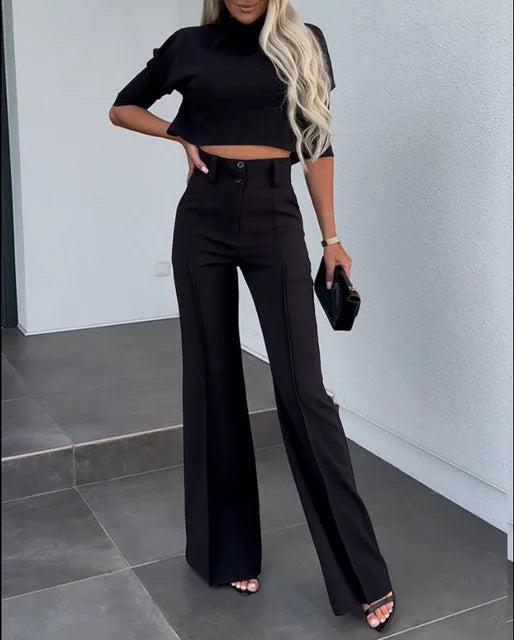 🔥50%OFF TODAY🌸Stylish Long Sleeve & Pants Set | Women’s Daily Commuter Outfit 🤍