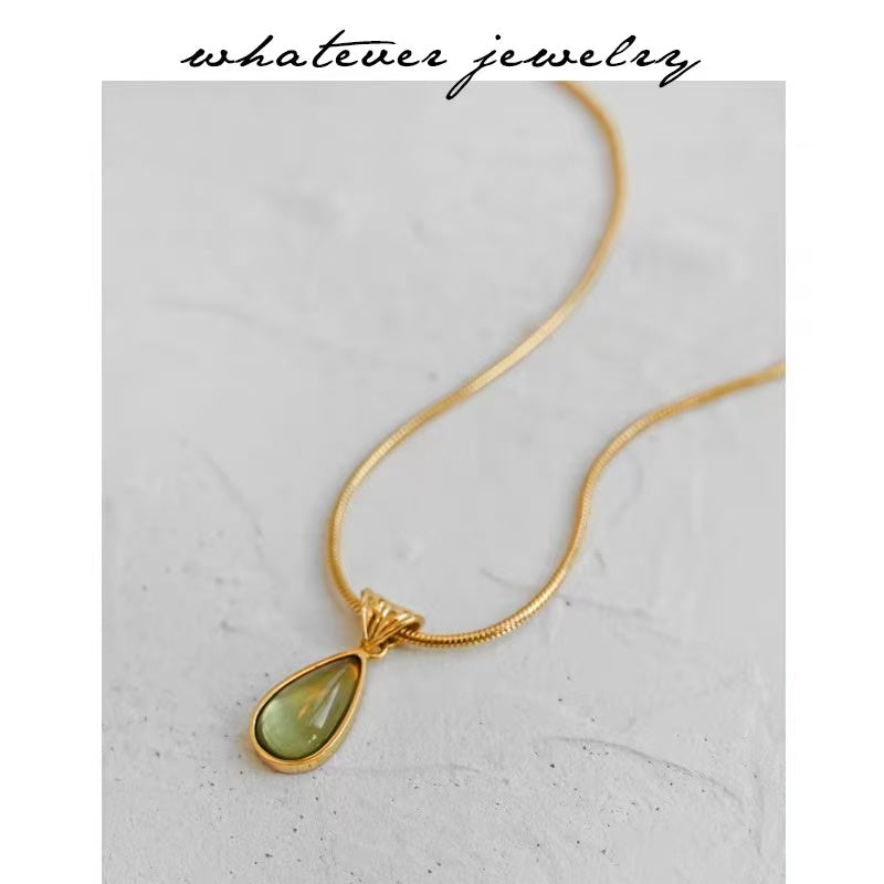 ✨Golden Water Drop Necklace – Elegant Gift!