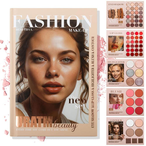 24-Color Eyeshadow Palette - 5-Layer Book-Style Makeup Palette with 67 Pro Shades