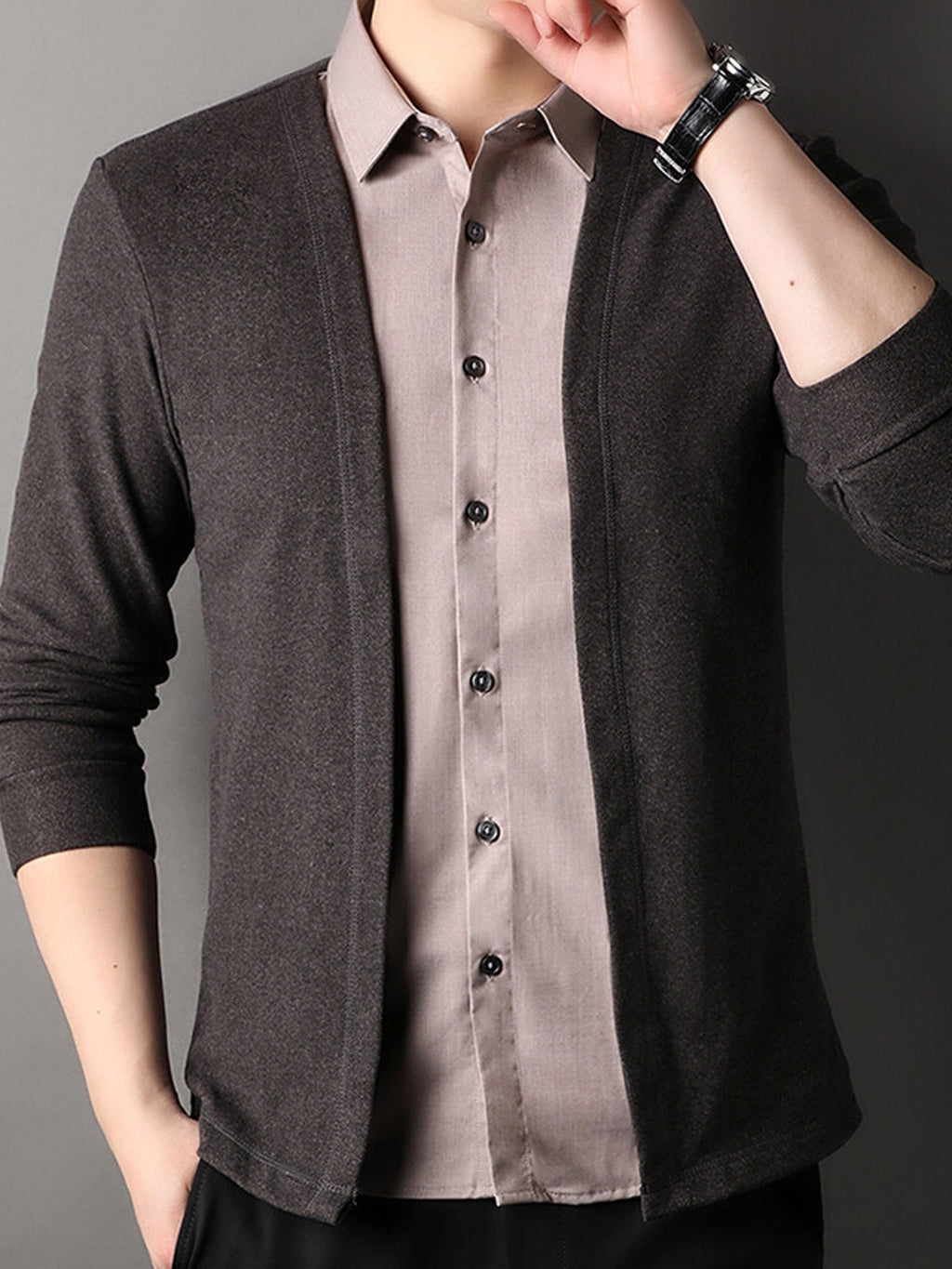 Casual Shirt & Cardigan 🌿 Button-Up, Perfect for Fall