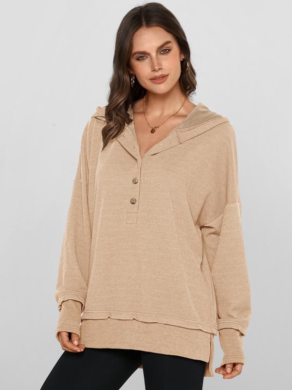 Oversized Sweatshirt 🌿 Button-Up Style –50%