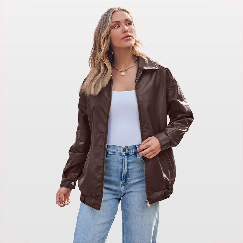 🔥 Last day 50%OFF Oversized Leather Jacket | Street Style Essential