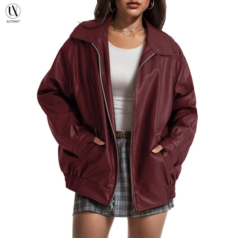 🔥 Last day 50%OFF Oversized Leather Jacket | Street Style Essential