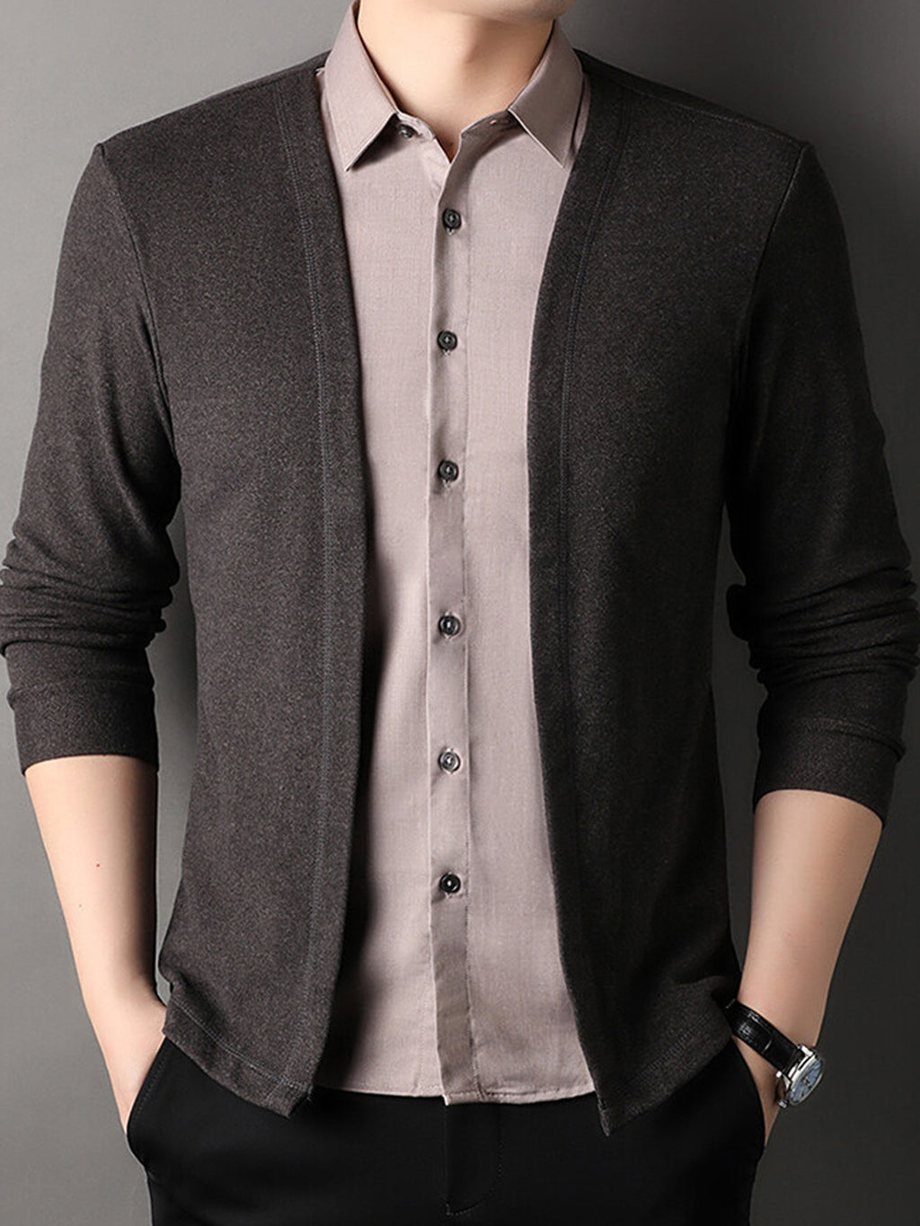 Casual Shirt & Cardigan 🌿 Button-Up, Perfect for Fall