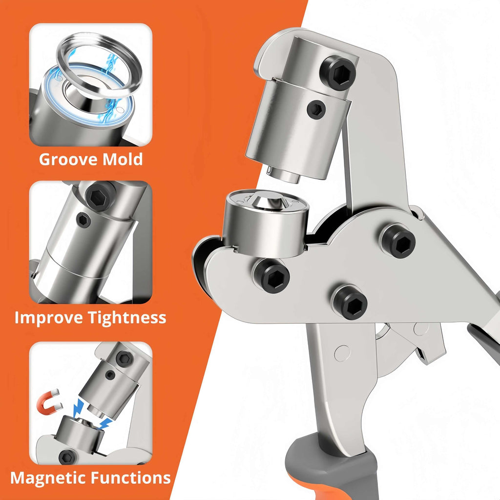 🔥 50% OFF TODAY🔥🛠️ Heavy-Duty Grommet Plier | 3/8" Eyelet Tool Kit with 200pcs Grommets