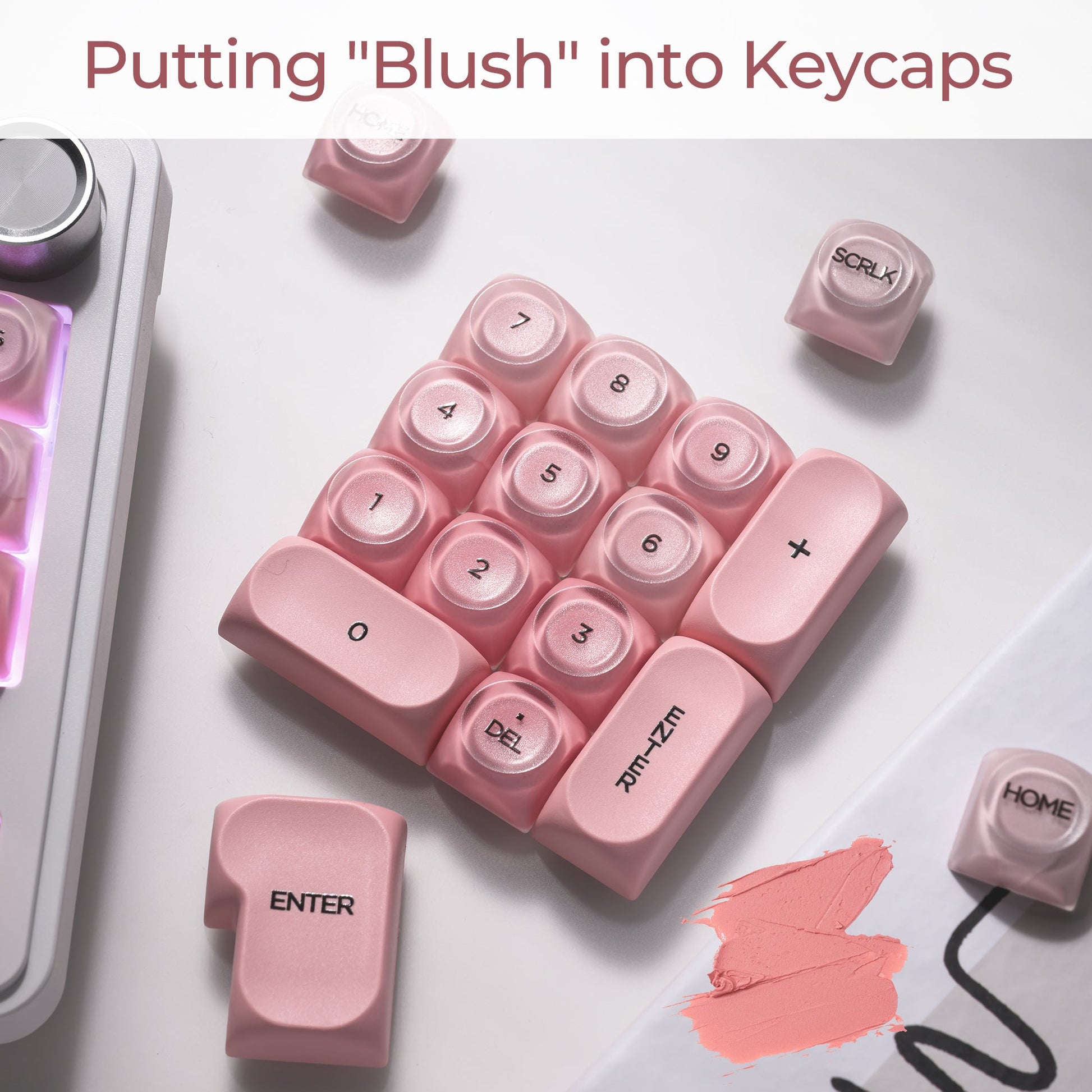 Pink Blush Keycaps 🎀 132-Key HOA Set