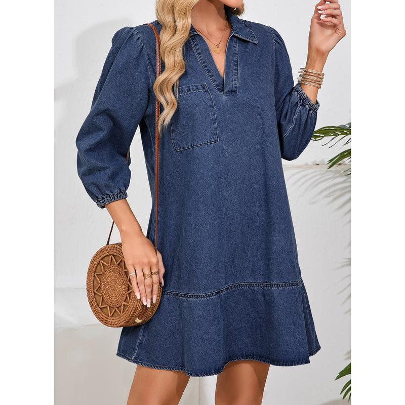⏰ LAST DAY SAVE 50% 💃 2025 Fall Denim Babydoll Dress