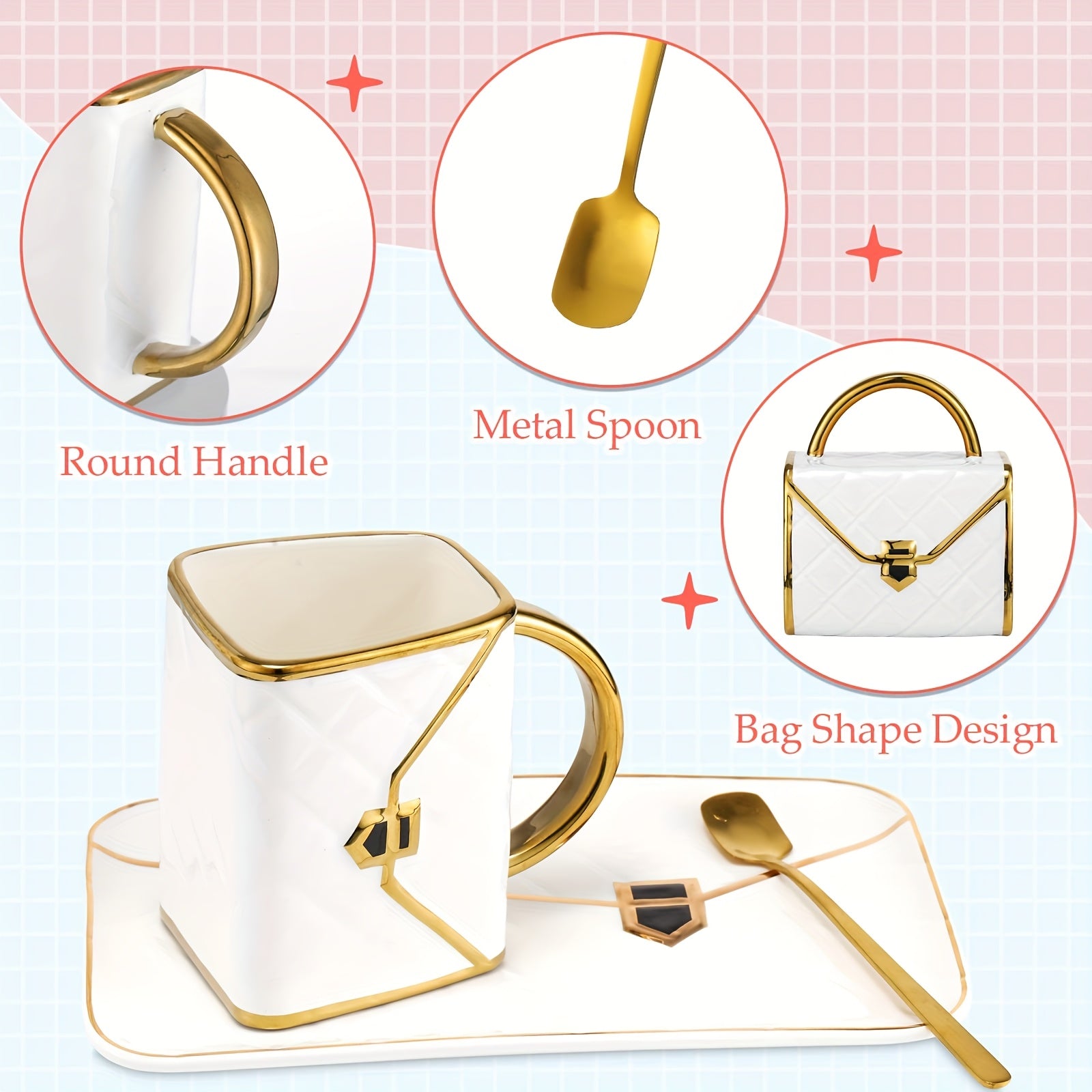 Ceramic Coffee Cup 💖 Handbag Design –50% OFF