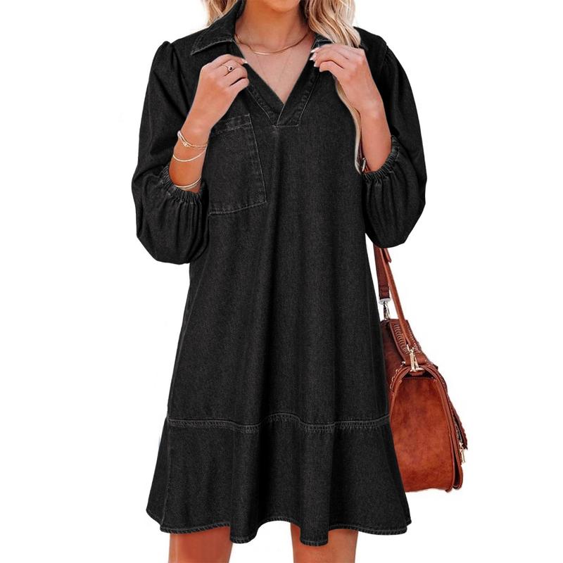 ⏰ LAST DAY SAVE 50% 💃 2025 Fall Denim Babydoll Dress