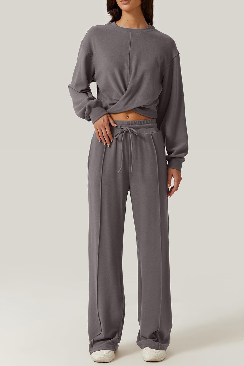 💃⏰ LAST DAY SAVE 50% 🔥 Women’s 2-Piece Twist Front Lounge Set 2025 Hot Sale