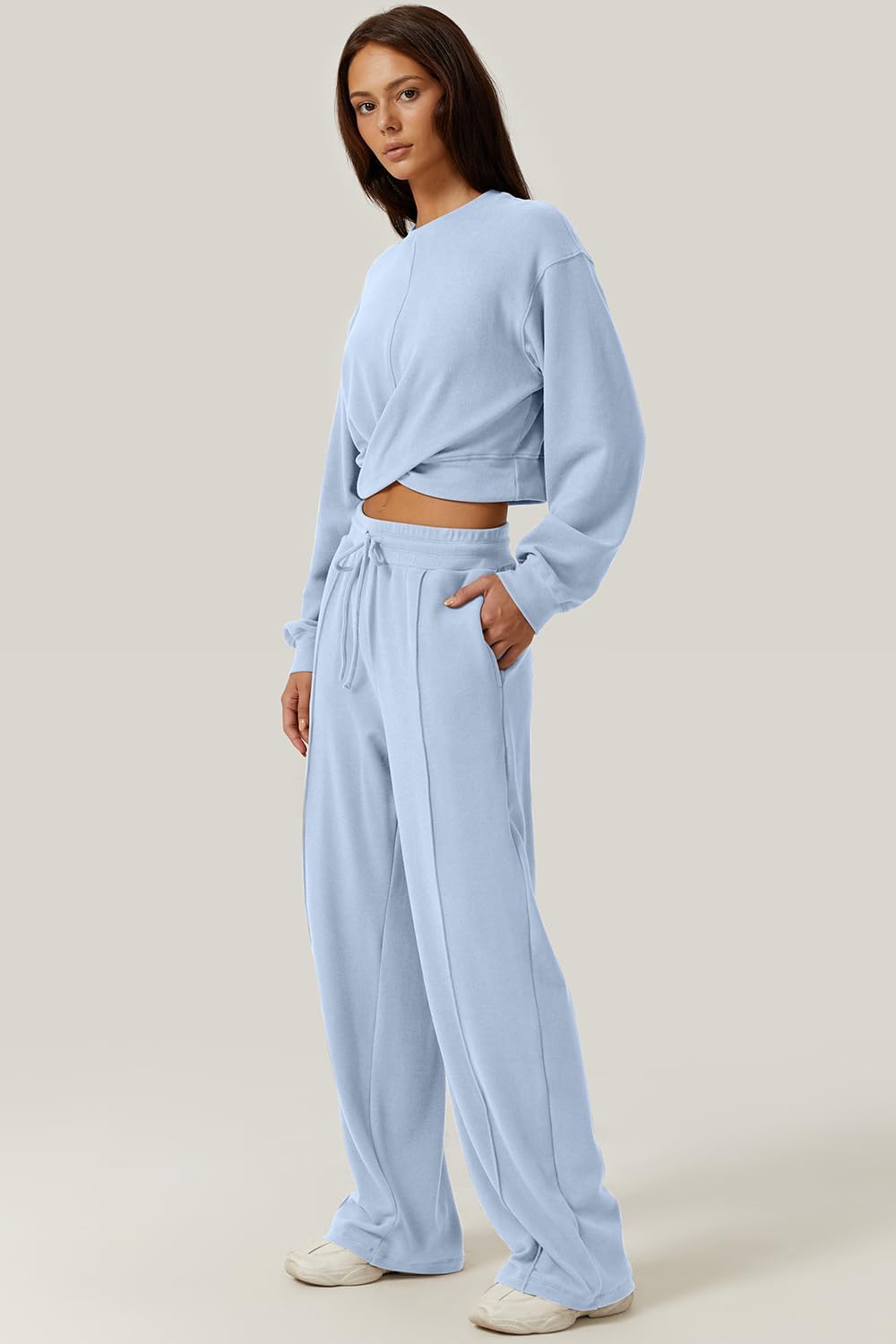 💃⏰ LAST DAY SAVE 50% 🔥 Women’s 2-Piece Twist Front Lounge Set 2025 Hot Sale