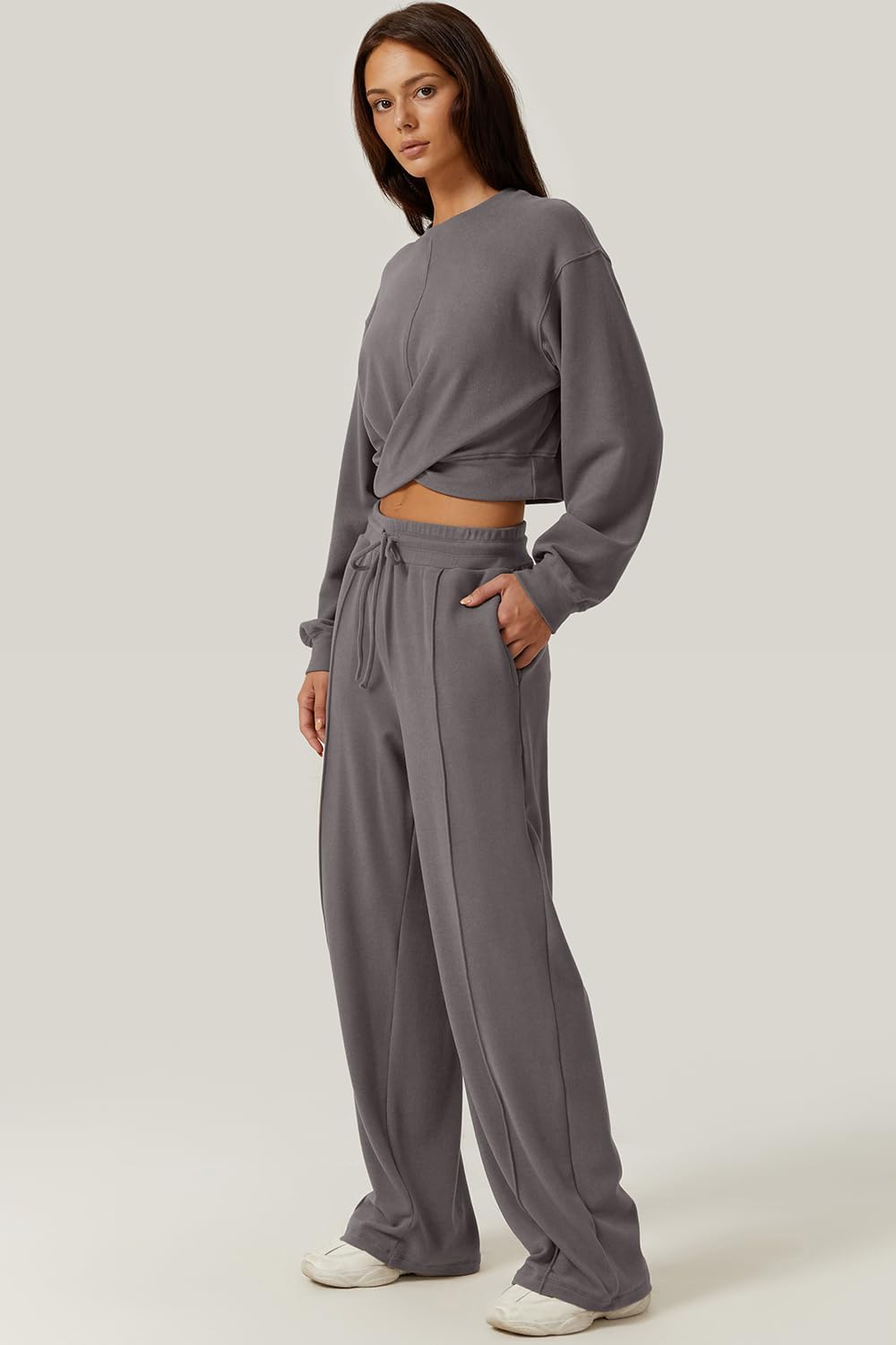 💃⏰ LAST DAY SAVE 50% 🔥 Women’s 2-Piece Twist Front Lounge Set 2025 Hot Sale