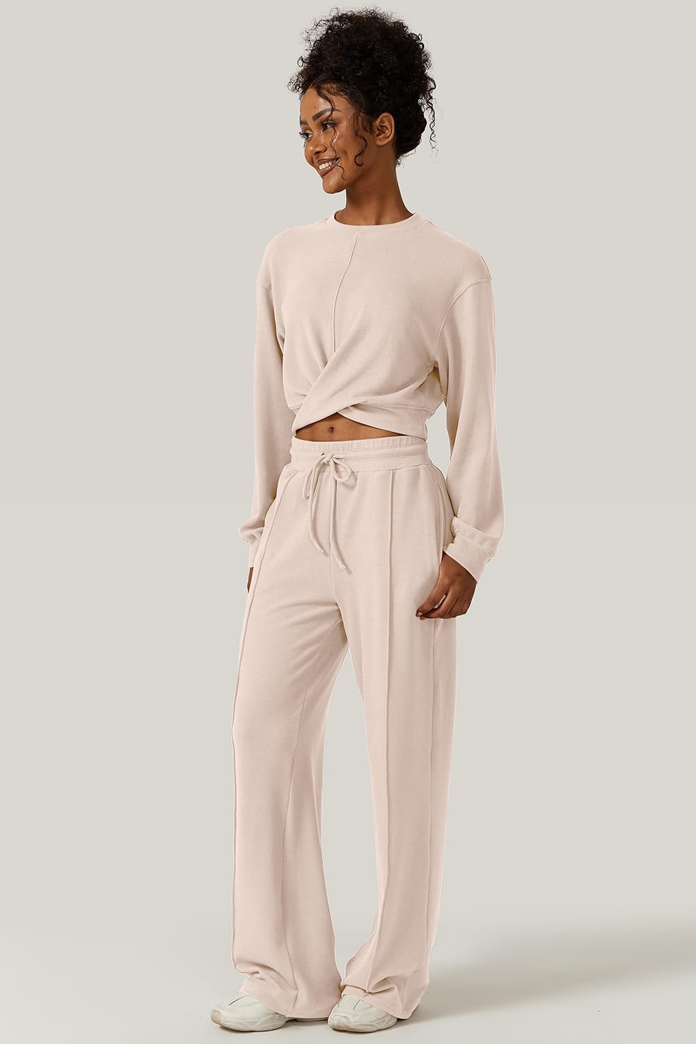 💃⏰ LAST DAY SAVE 50% 🔥 Women’s 2-Piece Twist Front Lounge Set 2025 Hot Sale