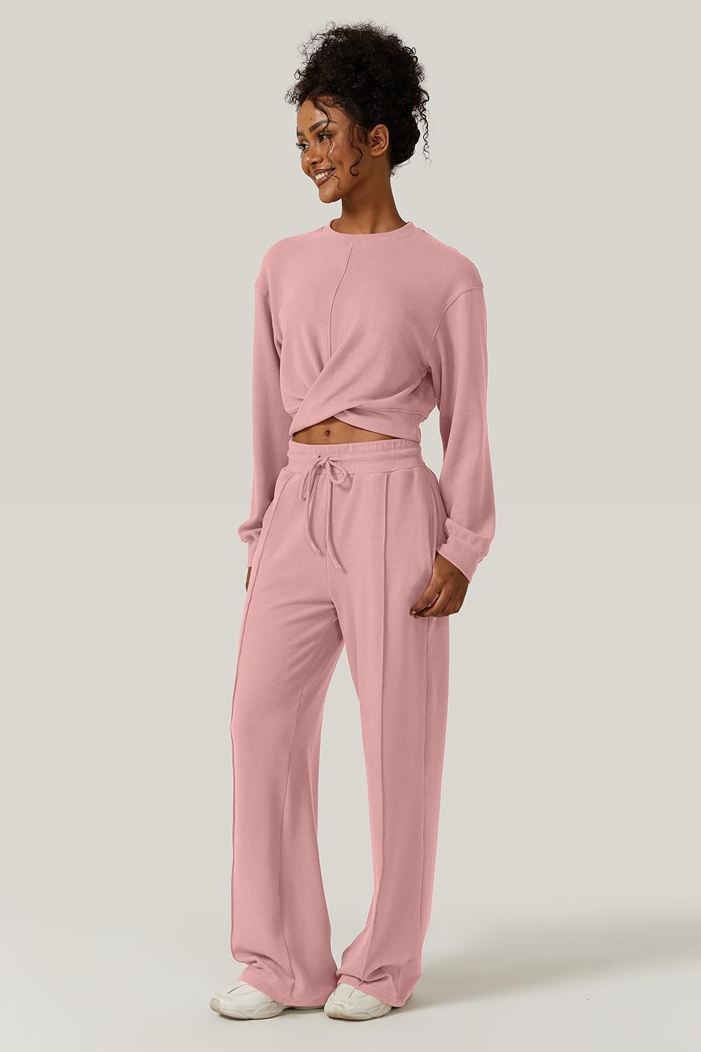 💃⏰ LAST DAY SAVE 50% 🔥 Women’s 2-Piece Twist Front Lounge Set 2025 Hot Sale