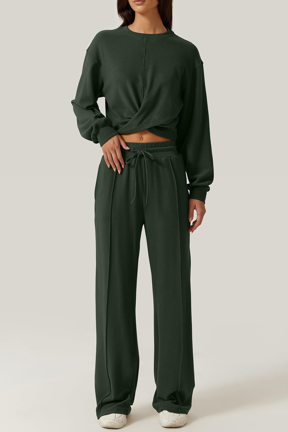 💃⏰ LAST DAY SAVE 50% 🔥 Women’s 2-Piece Twist Front Lounge Set 2025 Hot Sale