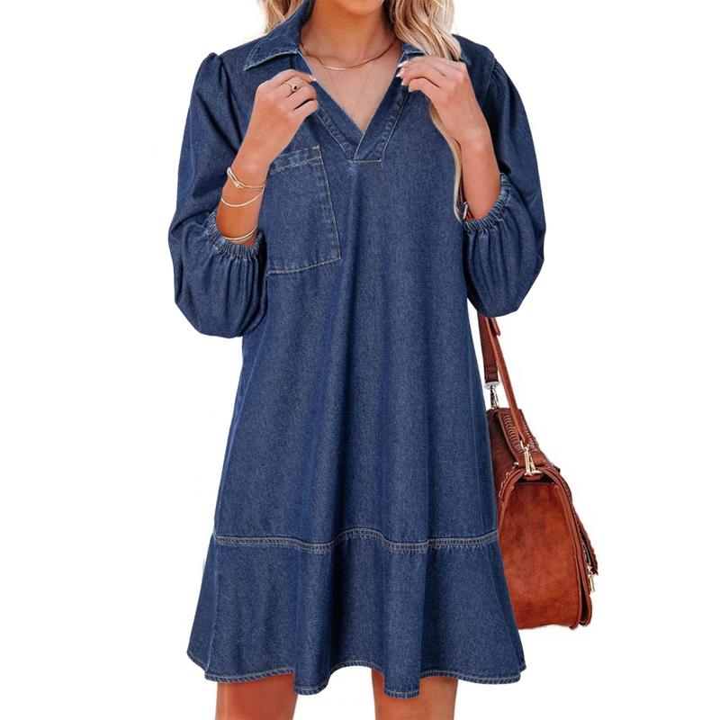 ⏰ LAST DAY SAVE 50% 💃 2025 Fall Denim Babydoll Dress