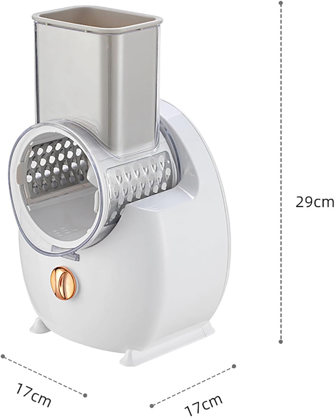 👍Electric Cheese Grater Vegetable Slicer, Rechargeable Rotary Grater Salad Maker with 3 Interchangeable Blades, Durable Material and Cutting Efficiently, for Kitchen, Camping, Restaurant