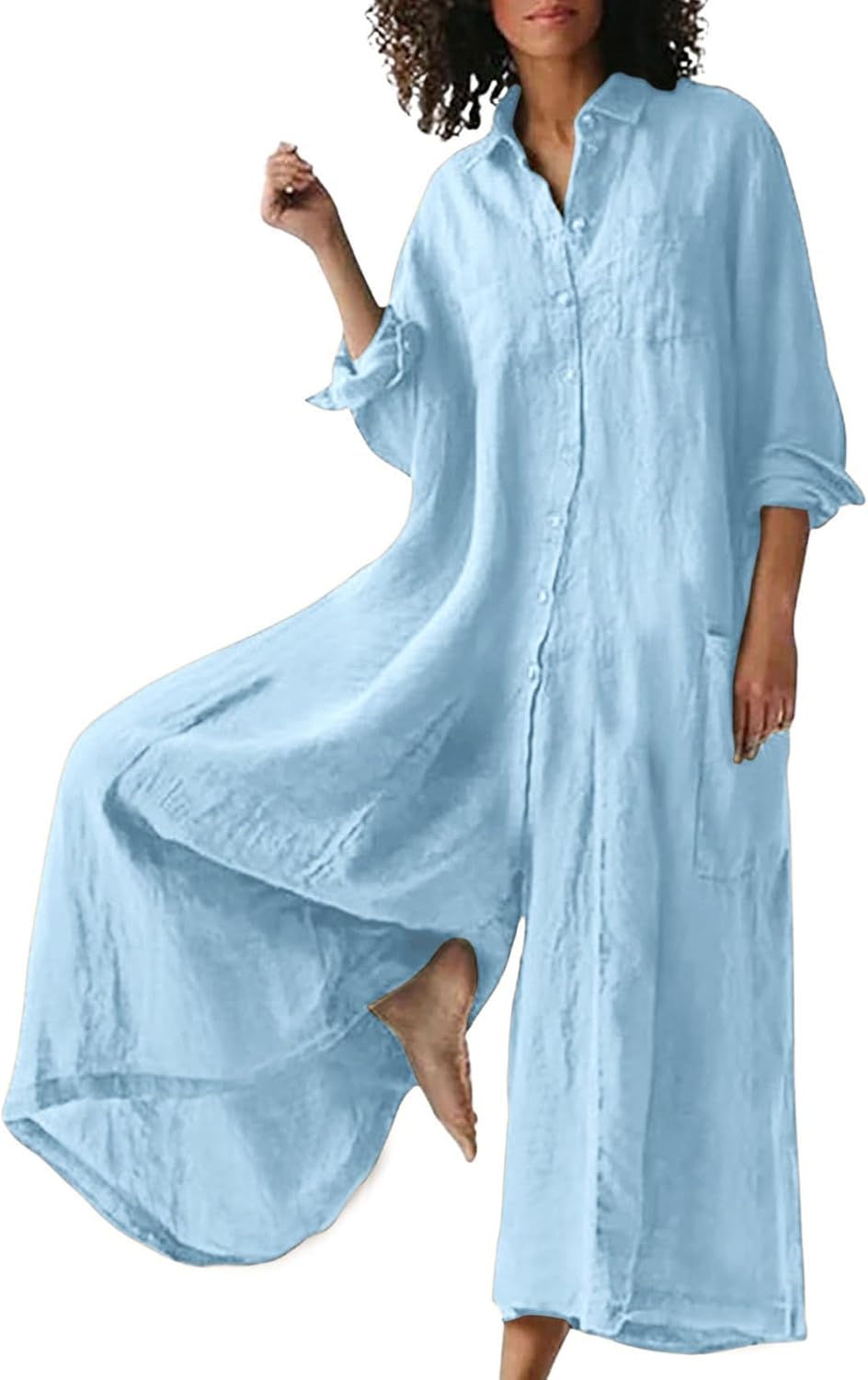 ☀️⏰ LAST DAY SAVE 50% 💃 Women's Linen Wide Leg Jumpsuit 2025 Hot Sale