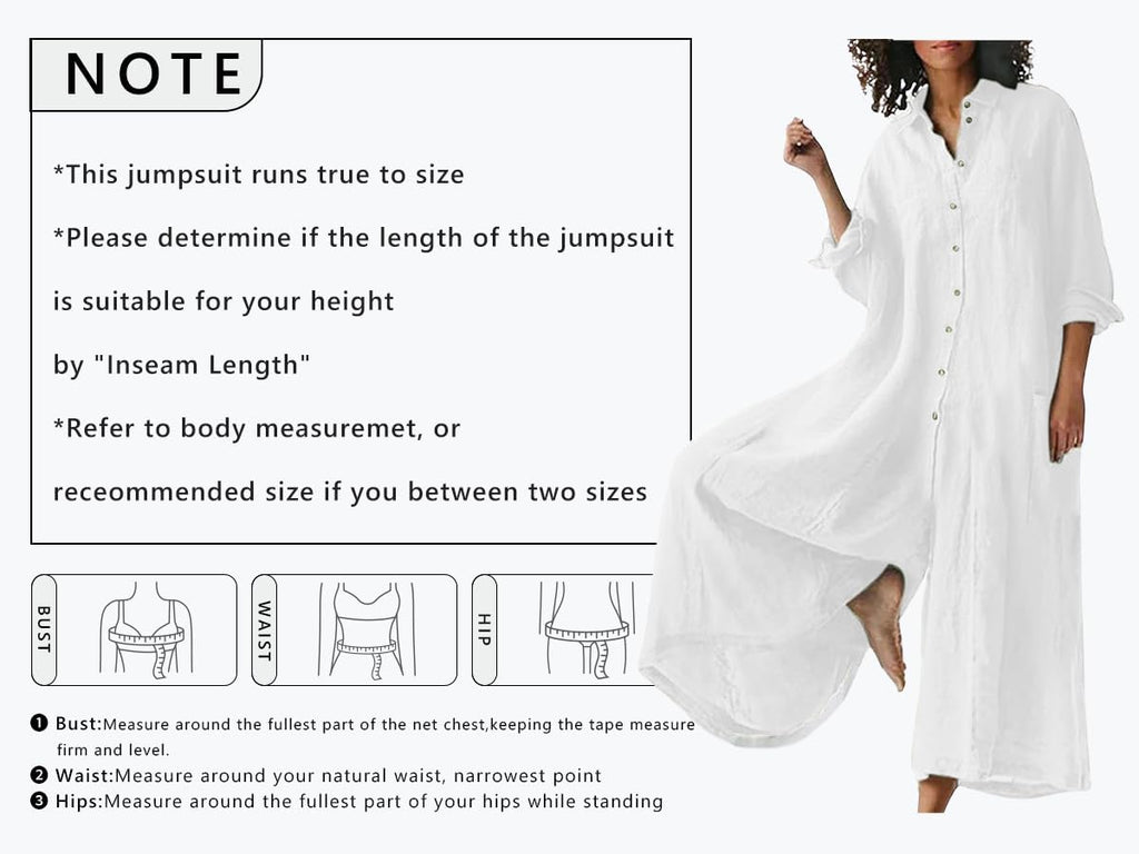 ☀️⏰ LAST DAY SAVE 50% 💃 Women's Linen Wide Leg Jumpsuit 2025 Hot Sale