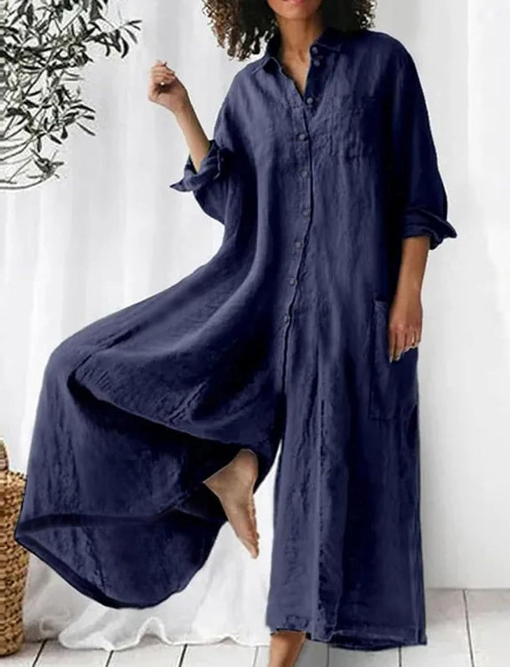 ☀️⏰ LAST DAY SAVE 50% 💃 Women's Linen Wide Leg Jumpsuit 2025 Hot Sale
