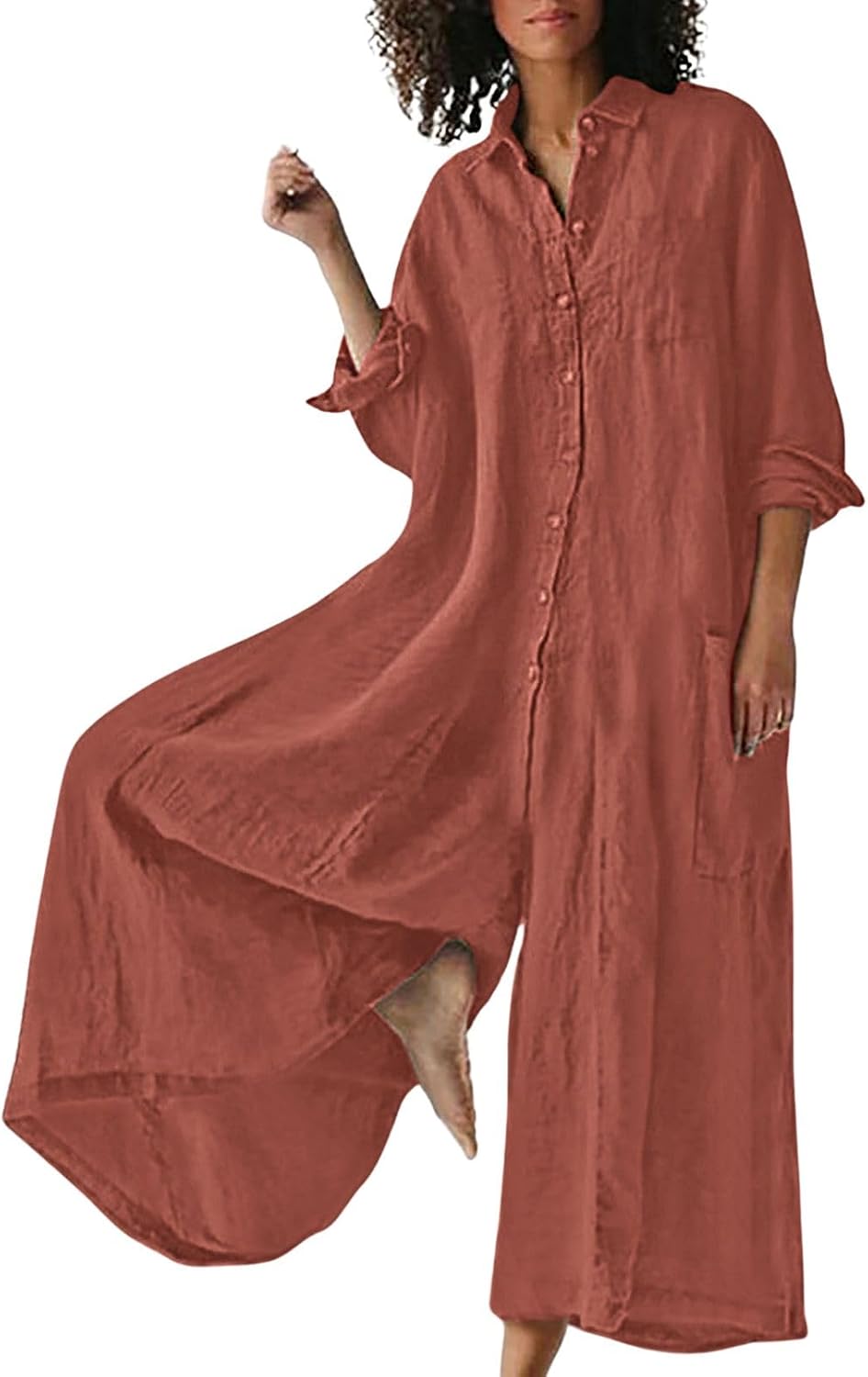 ☀️⏰ LAST DAY SAVE 50% 💃 Women's Linen Wide Leg Jumpsuit 2025 Hot Sale