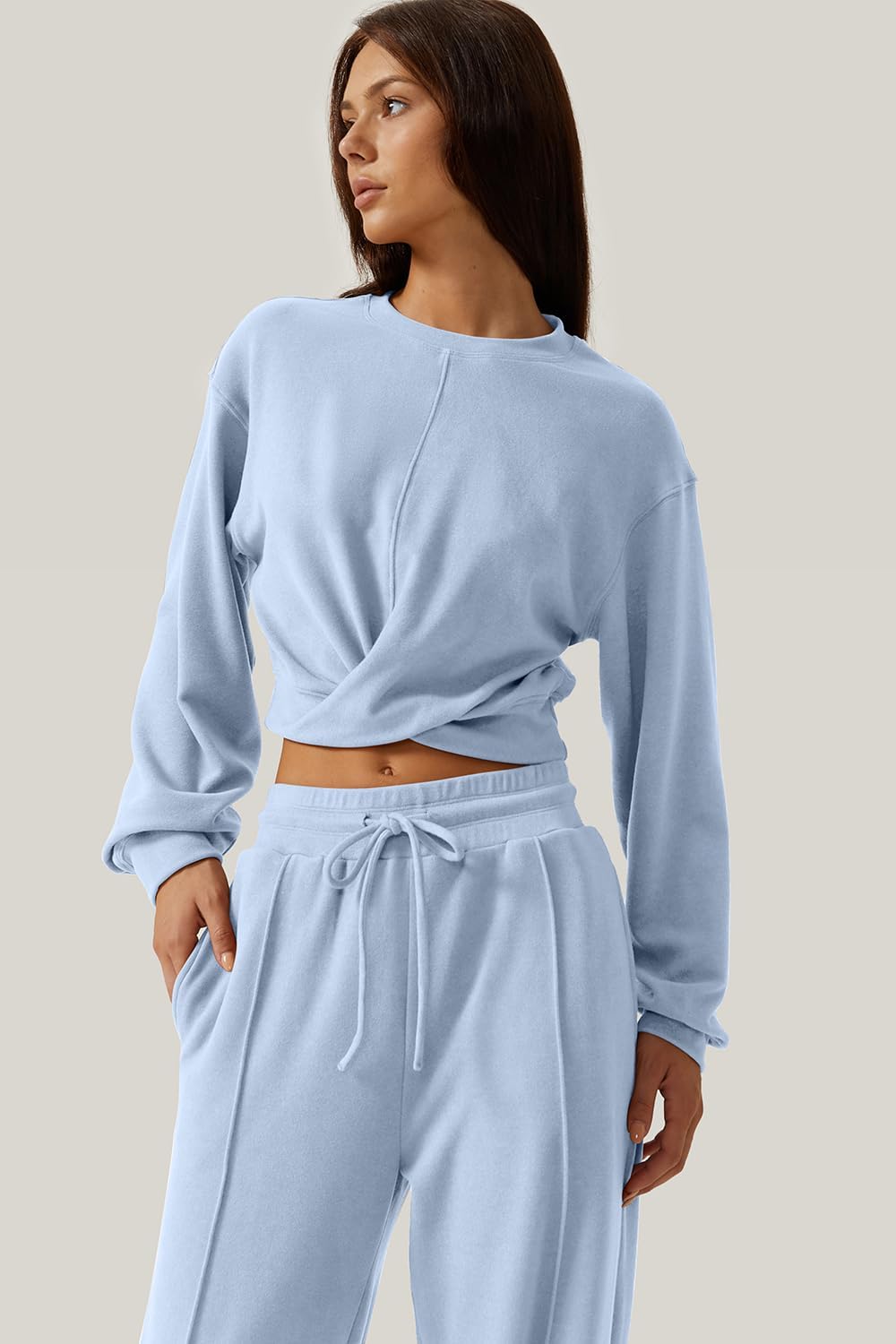 💃⏰ LAST DAY SAVE 50% 🔥 Women’s 2-Piece Twist Front Lounge Set 2025 Hot Sale