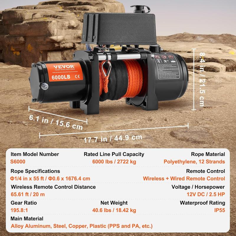 VEVOR High-Tension Electric Winch