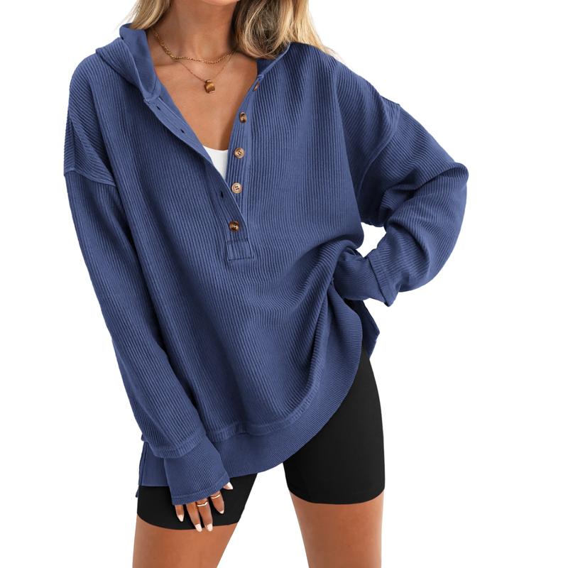 Oversized Sweatshirt 🌿 Button-Up Style –50%