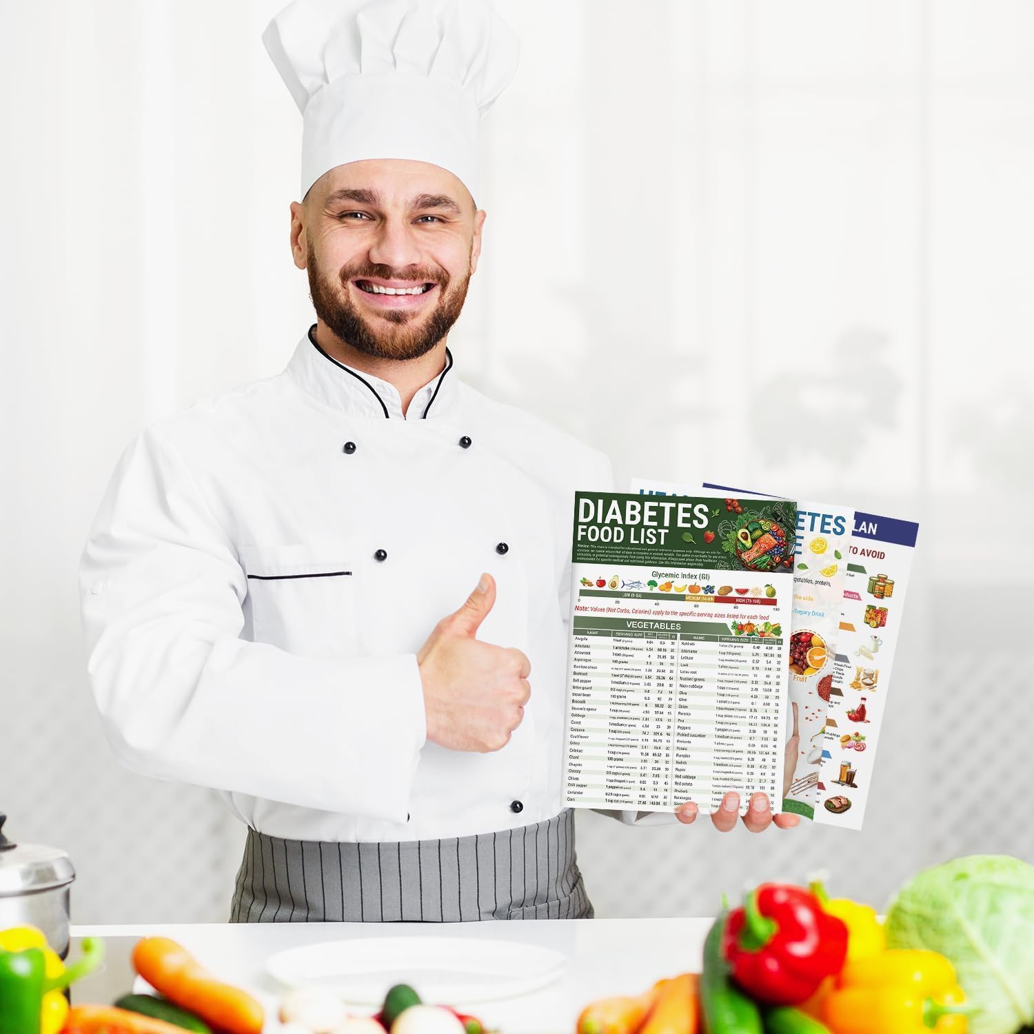 3-Piece Diabetes Diet 🥦 Carb & Calorie Guide –50%