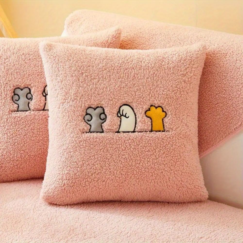👍Sherpa Sofa Slipcover,Dog Friendly Sofa Cover,Plush Non Slip Sofa Protector Couch Cover,Furniture Protector for Bedroom Living Room Home Decor