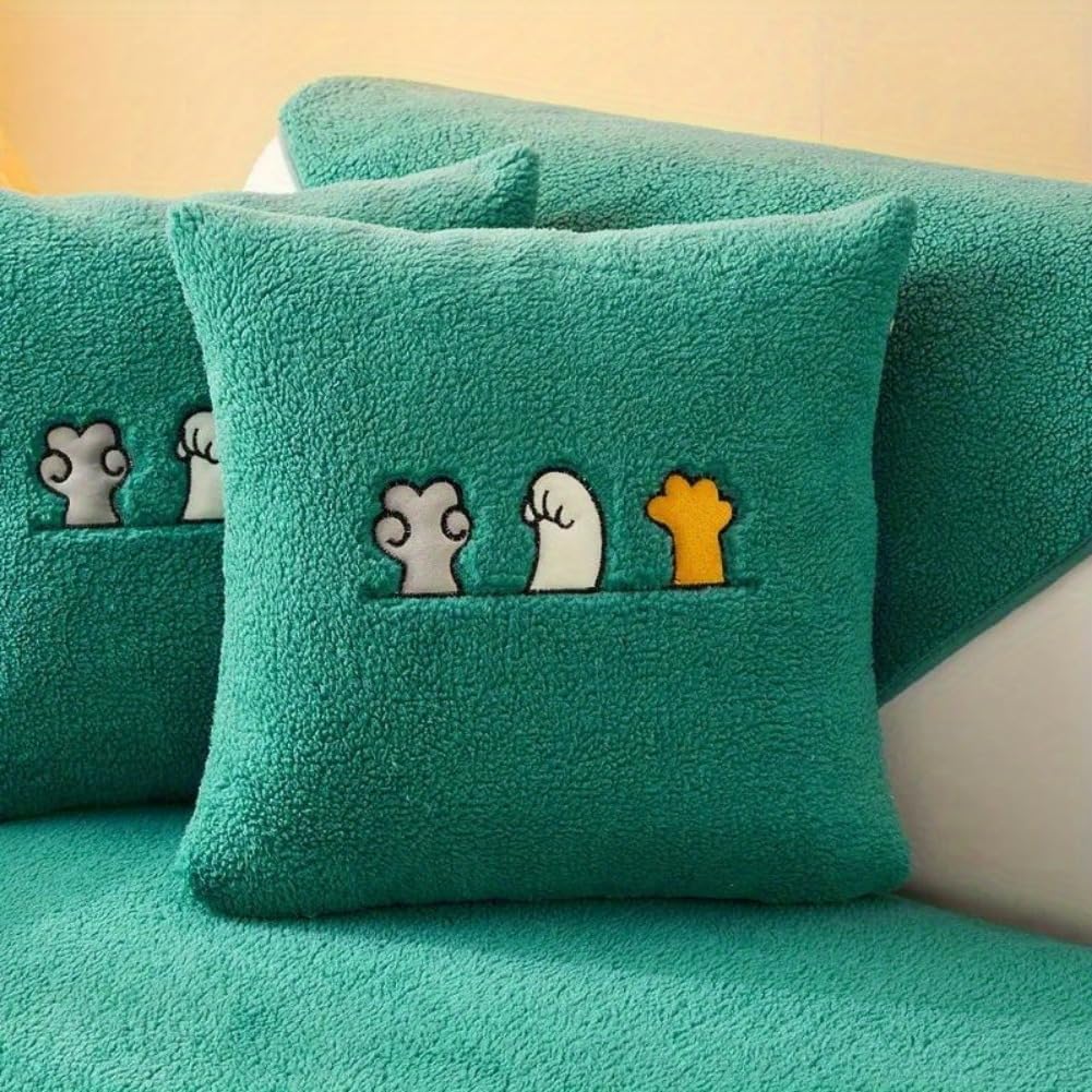 👍Sherpa Sofa Slipcover,Dog Friendly Sofa Cover,Plush Non Slip Sofa Protector Couch Cover,Furniture Protector for Bedroom Living Room Home Decor