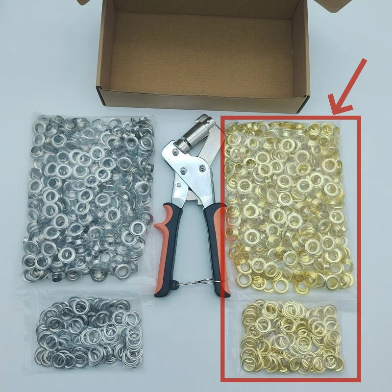 🔥 50% OFF TODAY🔥🛠️ Heavy-Duty Grommet Plier | 3/8" Eyelet Tool Kit with 200pcs Grommets