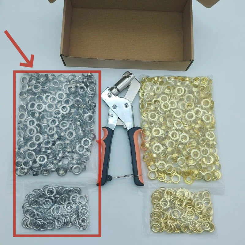 🔥 50% OFF TODAY🔥🛠️ Heavy-Duty Grommet Plier | 3/8" Eyelet Tool Kit with 200pcs Grommets