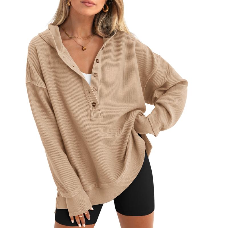 Oversized Sweatshirt 🌿 Button-Up Style –50%