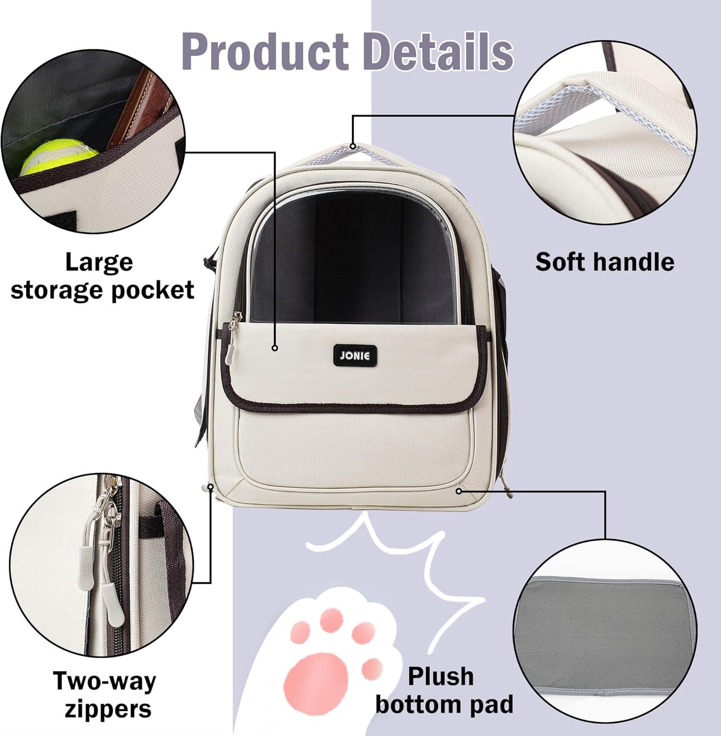 👍Cat Backpack Carrier for Large Cats up to 15lbs Pet Travel Backpack with Transparent Window Mesh Ventilated Portable Dog Cat Bag for Outdoor Hiking Mochila para Gatos transportadora mascota