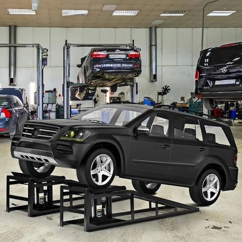 2 Pack Hydraulic Car Ramps – 5T / 11060 lbs Capacity, Heavy-Duty Vehicle Lift Ramps for Garage Repair & Maintenance