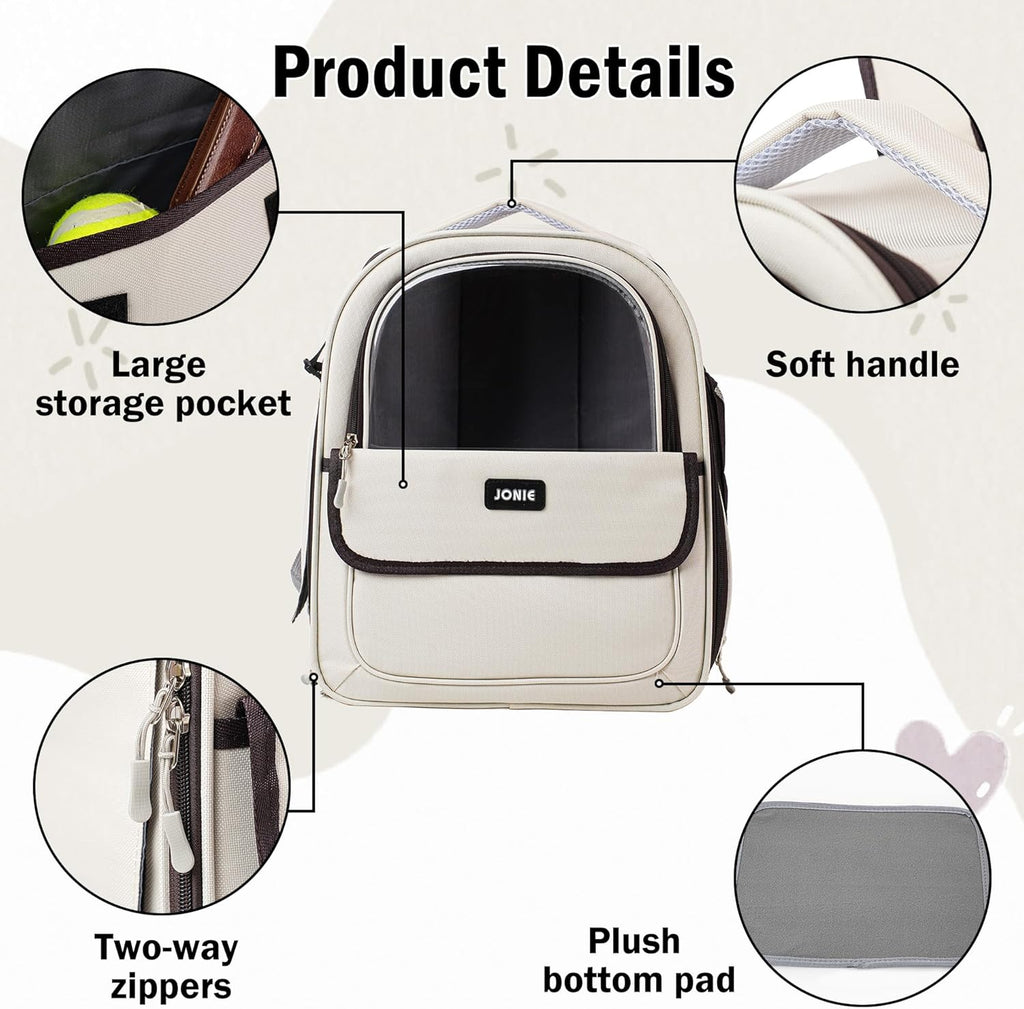 👍Cat Backpack Carrier for Large Cats up to 15lbs Pet Travel Backpack with Transparent Window Mesh Ventilated Portable Dog Cat Bag for Outdoor Hiking Mochila para Gatos transportadora mascota