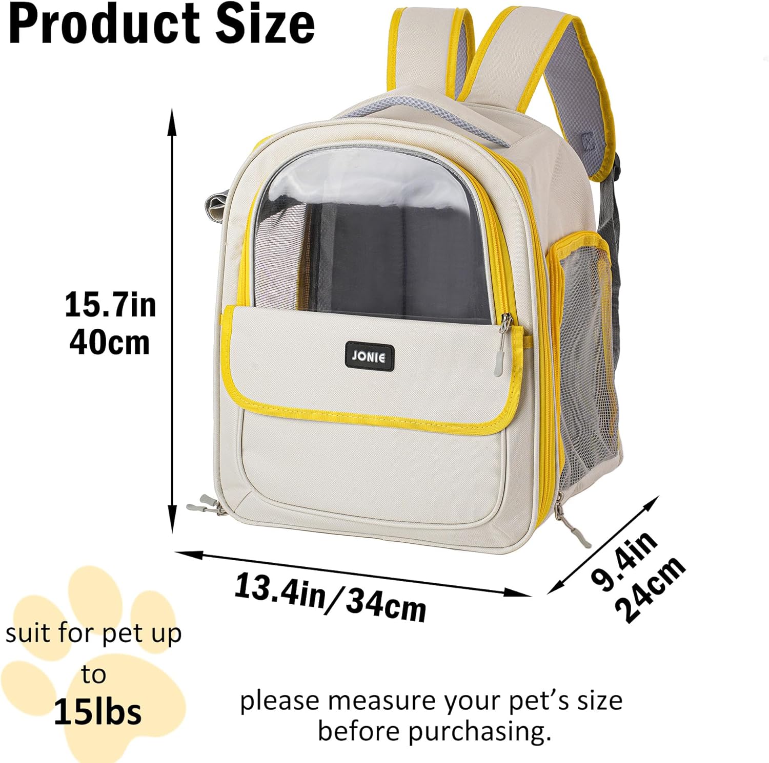 👍Cat Backpack Carrier for Large Cats up to 15lbs Pet Travel Backpack with Transparent Window Mesh Ventilated Portable Dog Cat Bag for Outdoor Hiking Mochila para Gatos transportadora mascota
