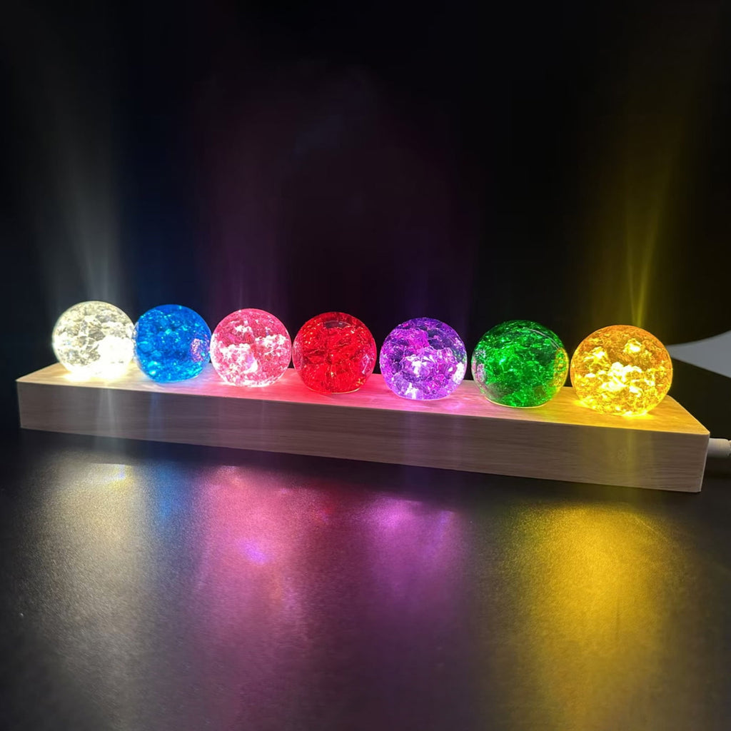LED Chakra Balls 🔮 Crystal Energy Decor