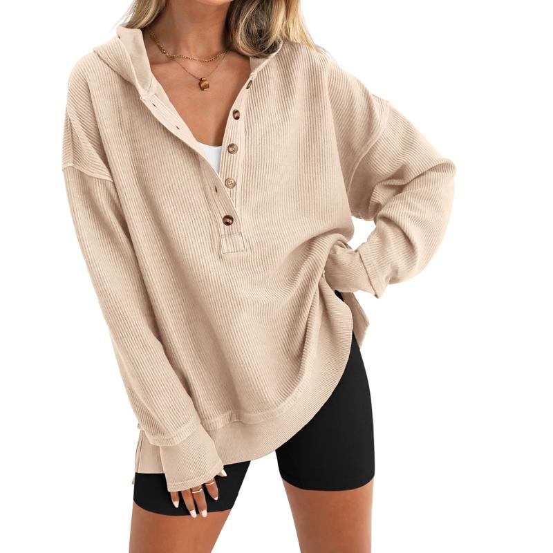 Oversized Sweatshirt 🌿 Button-Up Style –50%