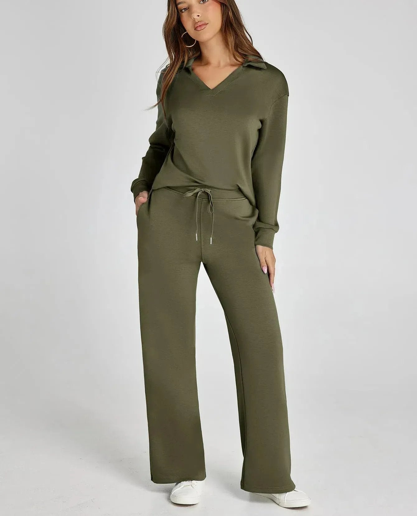 Last Day 50% OFF-Women's 2 Piece Sets Outfits Casual Long Sleeve Sweatsuits Sets