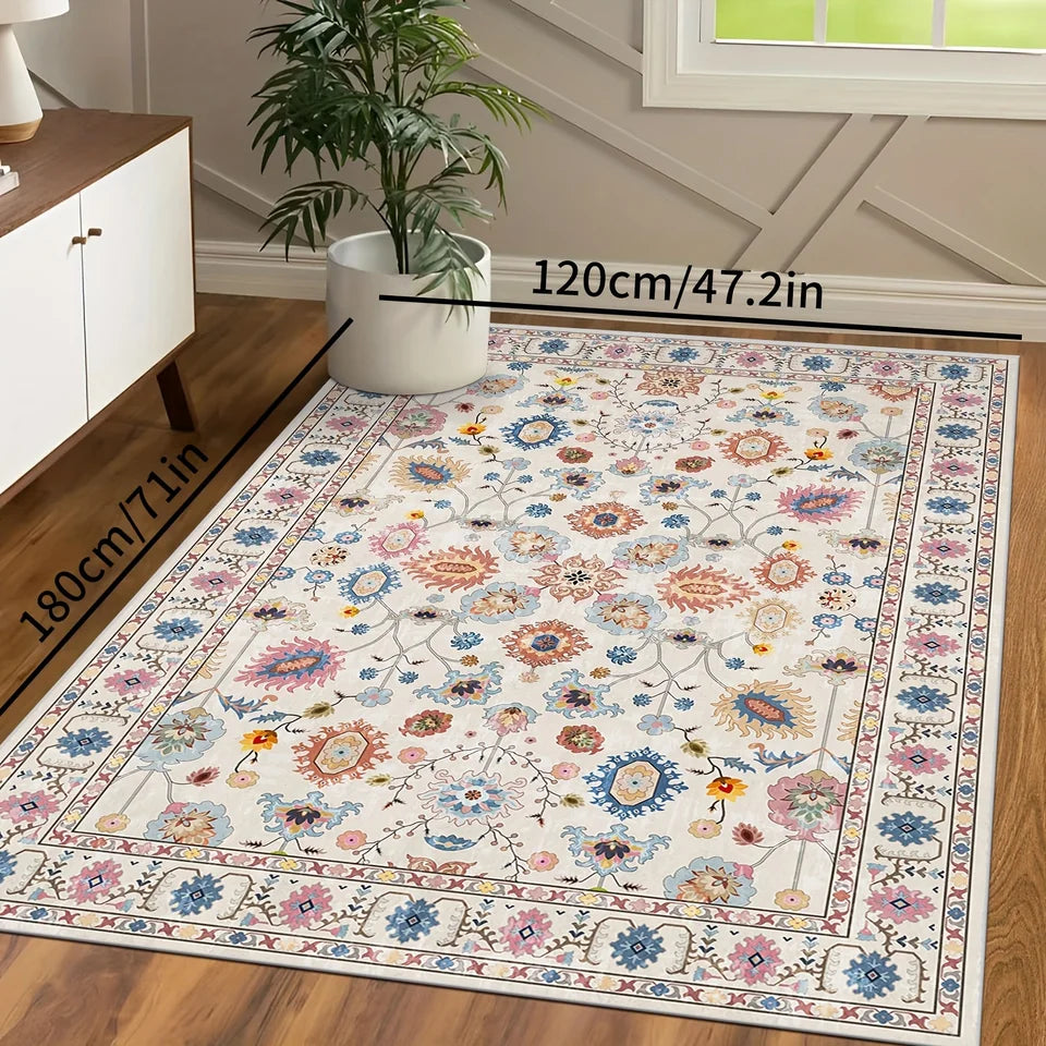 👍VIKAMA High-quality Soft Boho Vintage Rug Large Area Carpet for Bedroom Dining Living Room Mat Sofa Coffee Table Floor Mat Home