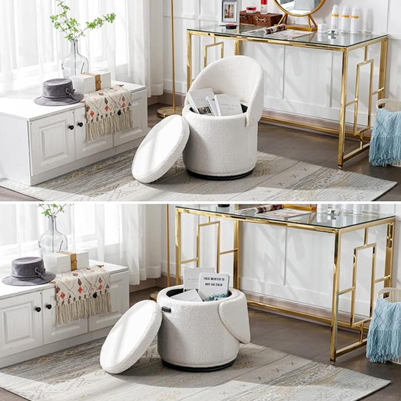 🔥 50% Off! Chairus 3-in-1 Swivel Vanity Stool – Stylish Seating with Hidden Storage & Swivel Function 🪑