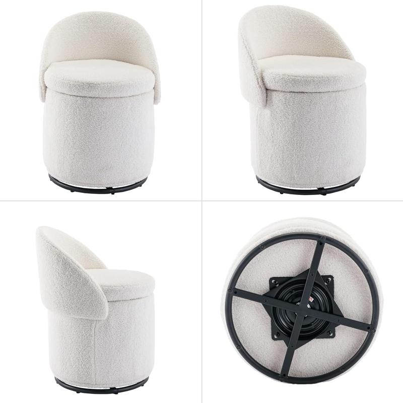 🔥 50% Off! Chairus 3-in-1 Swivel Vanity Stool – Stylish Seating with Hidden Storage & Swivel Function 🪑